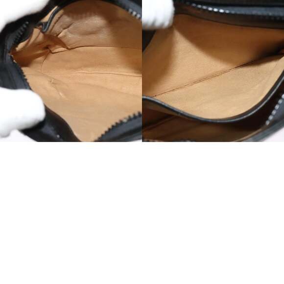 GUCCI Shoulder Bag Leather Black Gold - Picture 12 of 12